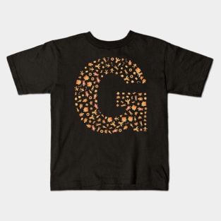 Letter G Initial Christmas Decorations Gingerbread Kids T-Shirt